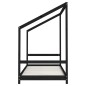 vidaXL Estructura de cama para niños madera pino negro 2x(90x200) cm vidaXL Estructura de cama para niños madera pino negro 2x(90x200) cm