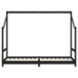 vidaXL Estructura de cama para niños madera pino negro 2x(90x200) cm vidaXL Estructura de cama para niños madera pino negro 2x(90x200) cm