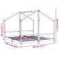 vidaXL Estructura de cama para niños madera pino negro 2x(90x200) cm vidaXL Estructura de cama para niños madera pino negro 2x(90x200) cm