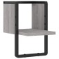 vidaXL Estante de pared con barra gris Sonoma 20x25x30 cm vidaXL Estante de pared con barra gris Sonoma 20x25x30 cm