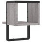 vidaXL Estante de pared con barra gris Sonoma 20x25x30 cm vidaXL Estante de pared con barra gris Sonoma 20x25x30 cm