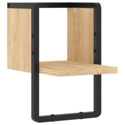 vidaXL Estante de pared con barra roble Sonoma 20x25x30 cm