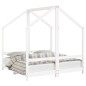 vidaXL Estructura de cama para niños madera de pino blanco 2x(70x140) vidaXL Estructura de cama para niños madera de pino blanco 2x(70x140)