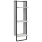 vidaXL Estantería de pared 3 niveles madera gris Sonoma 30x25x100 cm vidaXL Estantería de pared 3 niveles madera gris Sonoma 30x25x100 cm