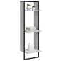 vidaXL Estantería de pared 3 niveles madera gris Sonoma 30x25x100 cm vidaXL Estantería de pared 3 niveles madera gris Sonoma 30x25x100 cm