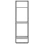 vidaXL Estantería de pared 3 niveles madera gris Sonoma 30x25x100 cm vidaXL Estantería de pared 3 niveles madera gris Sonoma 30x25x100 cm