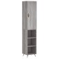 vidaXL Aparador alto madera contrachapada gris Sonoma 34,5x34x180 cm vidaXL Aparador alto madera contrachapada gris Sonoma 34,5x34x180 cm
