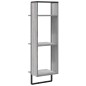 vidaXL Estantería de pared 3 niveles madera gris Sonoma 30x25x100 cm vidaXL Estantería de pared 3 niveles madera gris Sonoma 30x25x100 cm