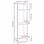 vidaXL Estantería de pared 3 niveles madera gris Sonoma 30x25x100 cm vidaXL Estantería de pared 3 niveles madera gris Sonoma 30x25x100 cm