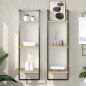 vidaXL Estantería de pared 3 niveles madera roble Sonoma 30x25x100 cm vidaXL Estantería de pared 3 niveles madera roble Sonoma 30x25x100 cm