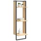 vidaXL Estantería de pared 3 niveles madera roble Sonoma 30x25x100 cm vidaXL Estantería de pared 3 niveles madera roble Sonoma 30x25x100 cm