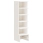 vidaXL Mueble zapatero de madera maciza de pino blanco 28x30x104 cm vidaXL Mueble zapatero de madera maciza de pino blanco 28x30x104 cm