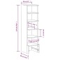 vidaXL Mueble zapatero de madera maciza de pino blanco 28x30x104 cm vidaXL Mueble zapatero de madera maciza de pino blanco 28x30x104 cm