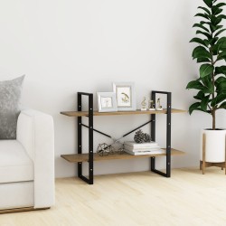 vidaXL Estantería de 2 niveles madera maciza de pino 100x30x70 cm