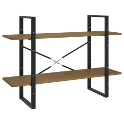 vidaXL Estantería de 2 niveles madera maciza de pino 100x30x70 cm