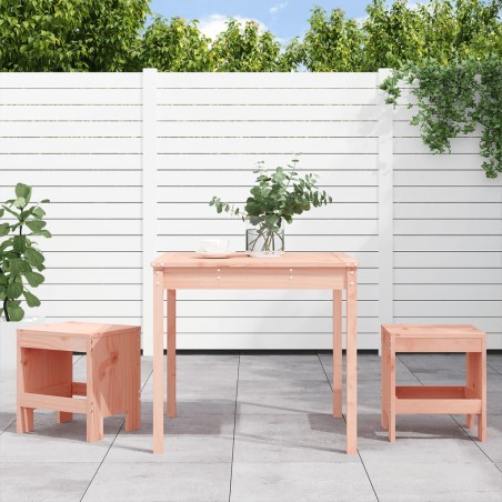 vidaXL Mesa y sillas de jardín 3 pzas madera maciza Douglas