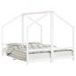 vidaXL Estructura de cama para niños madera pino blanco 2x(80x200) cm vidaXL Estructura de cama para niños madera pino blanco 2x(80x200) cm