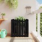 vidaXL Jardinera diseño de valla madera maciza pino negra 70x70x70 cm vidaXL Jardinera diseño de valla madera maciza pino negra 70x70x70 cm