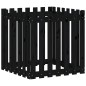vidaXL Jardinera diseño de valla madera maciza pino negra 70x70x70 cm vidaXL Jardinera diseño de valla madera maciza pino negra 70x70x70 cm