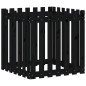 vidaXL Jardinera diseño de valla madera maciza pino negra 70x70x70 cm vidaXL Jardinera diseño de valla madera maciza pino negra 70x70x70 cm