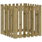 vidaXL Jardinera diseño de valla madera de pino impregnada 70x70x70 cm vidaXL Jardinera diseño de valla madera de pino impregnada 70x70x70 cm