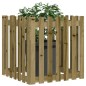 vidaXL Jardinera diseño de valla madera de pino impregnada 70x70x70 cm vidaXL Jardinera diseño de valla madera de pino impregnada 70x70x70 cm