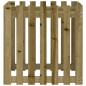 vidaXL Jardinera diseño de valla madera de pino impregnada 70x70x70 cm vidaXL Jardinera diseño de valla madera de pino impregnada 70x70x70 cm