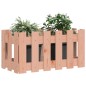 vidaXL Jardinera con diseño de valla madera maciza Douglas 60x30x30 cm