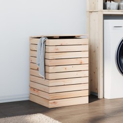 vidaXL Cesto para la ropa sucia madera maciza de pino 44x44x66 cm