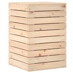 vidaXL Cesto para la ropa sucia madera maciza de pino 44x44x66 cm