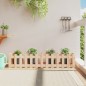 vidaXL Arriate elevado jardín con valla madera maciza pino 150x30x30cm