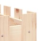 vidaXL Arriate elevado jardín con valla madera maciza pino 150x30x30cm