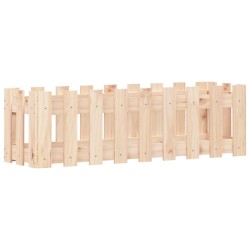vidaXL Arriate elevado jardín con valla madera maciza pino 100x30x30cm