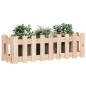 vidaXL Arriate elevado jardín con valla madera maciza pino 100x30x30cm vidaXL Arriate elevado jardín con valla madera maciza pino 100x30x30cm