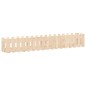 vidaXL Arriate elevado jardín con valla madera maciza pino 200x30x30cm vidaXL Arriate elevado jardín con valla madera maciza pino 200x30x30cm