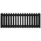 vidaXL Arriate elevado jardín con valla madera pino negro 200x50x70cm