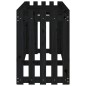 vidaXL Arriate elevado jardín con valla madera pino negro 200x50x70cm