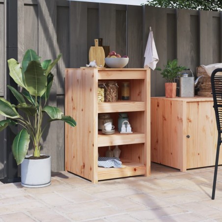 vidaXL Mueble de cocina de exterior madera maciza de pino 55x55x92 cm