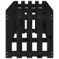 vidaXL Arriate elevado jardín con valla madera pino negro 200x50x50cm