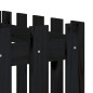 vidaXL Arriate elevado jardín con valla madera pino negro 200x50x50cm