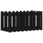 vidaXL Arriate elevado jardín con valla madera pino negro 100x50x50cm