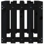 vidaXL Arriate elevado jardín con valla madera pino negro 100x50x50cm