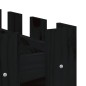 vidaXL Arriate elevado jardín con valla madera pino negro 100x50x50cm