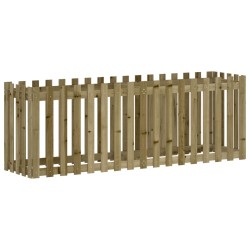 vidaXL Arriate elevado jardín valla madera impregnada pino 200x50x70cm