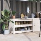 vidaXL Mueble de cocina exterior madera maciza pino blanco 106x55x64cm vidaXL Mueble de cocina exterior madera maciza pino blanco 106x55x64cm