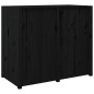 vidaXL Mueble de cocina exterior madera maciza pino negro 106x55x92 cm vidaXL Mueble de cocina exterior madera maciza pino negro 106x55x92 cm