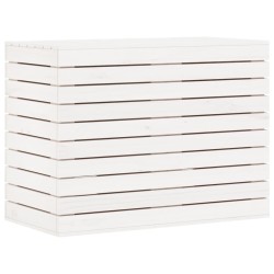vidaXL Cesto para la ropa sucia madera maciza pino blanco 88,5x44x66cm