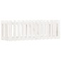 vidaXL Arriate elevado jardín con valla madera pino blanco 150x50x50cm vidaXL Arriate elevado jardín con valla madera pino blanco 150x50x50cm