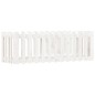 vidaXL Arriate elevado jardín con valla madera pino blanco 150x50x50cm vidaXL Arriate elevado jardín con valla madera pino blanco 150x50x50cm