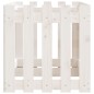 vidaXL Arriate elevado jardín con valla madera pino blanco 150x50x50cm vidaXL Arriate elevado jardín con valla madera pino blanco 150x50x50cm